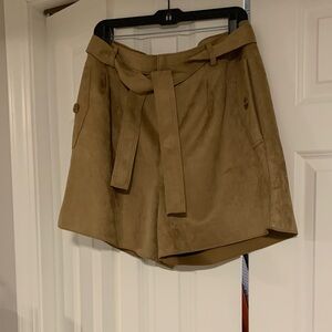 Banana Republic High Waist Brown Suede Shorts